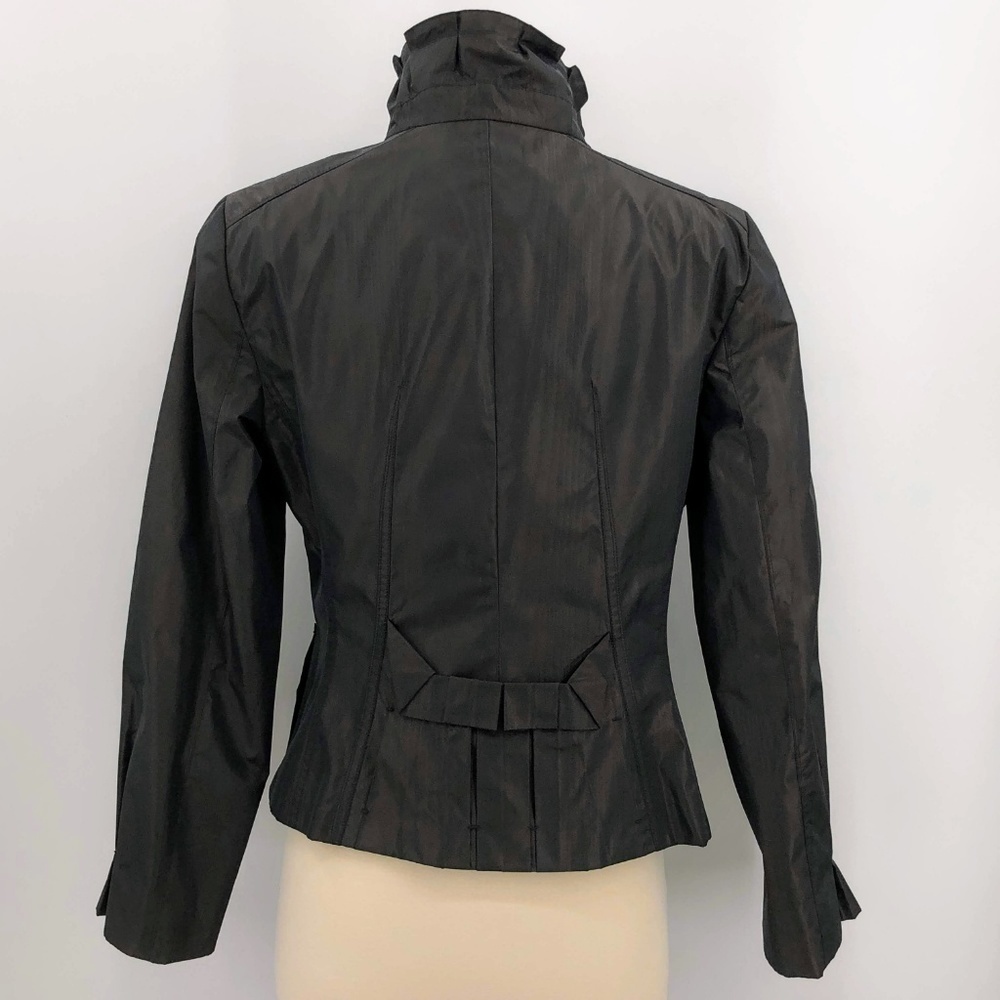 Elie Tahari Black w/ Brown Metallic Pattern Jacket - Picture 2 of 7